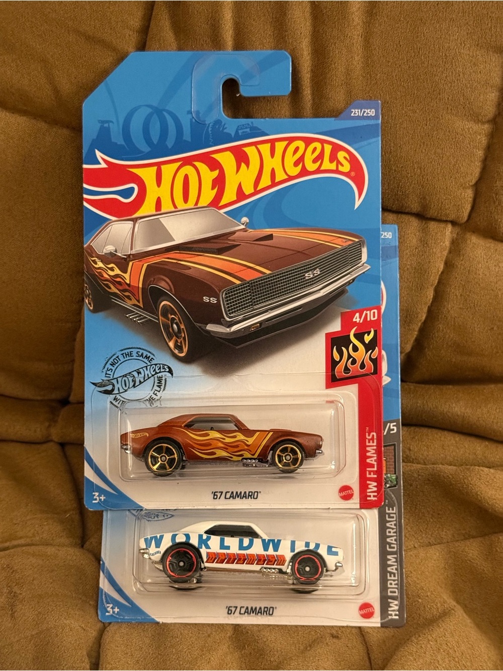Hot Wheels '67 Camaro Die-Cast Toy Car - Orange with Flame Graphics